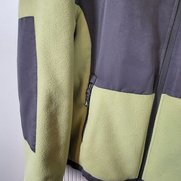 Plus Size Women's Free Country Yellow & Gray Fleece Jacket - Picture 5 of 11